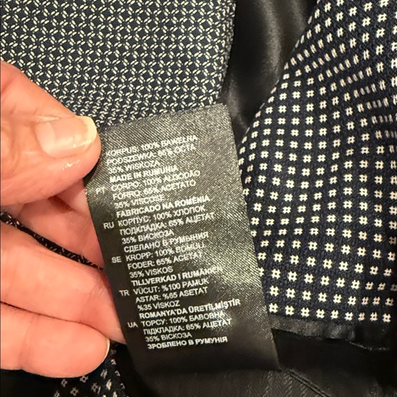 Sandro Paris MENS Blazer Black and White Checkered 46 - Picture 12 of 15